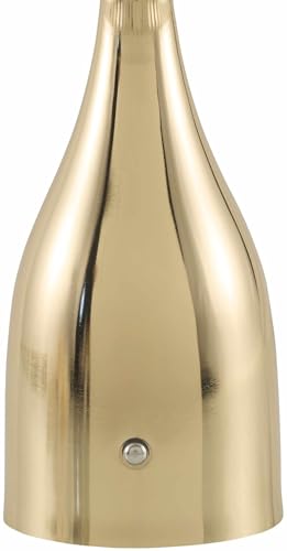 Lámpara de Mesa de Noche de Hierro Moderna Dorada 10" H miniatura 5