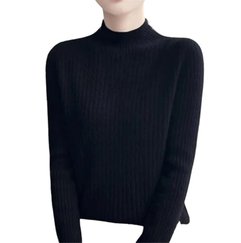 Cashmere Sweater Women Mock Neck Sweater Wear Pullover