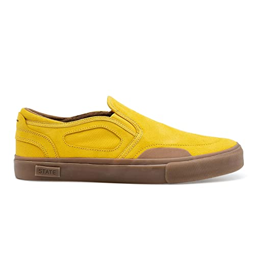State Footwear Skateboard Shoes Keys Mustard/Gum Suede Mens Size 8