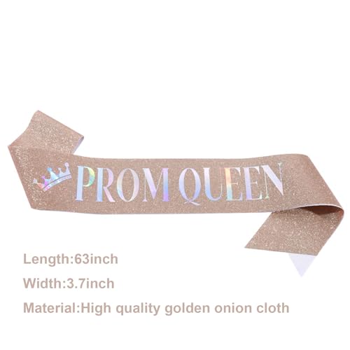 Image of Prom Sash with Pearl Pin - Graduation and School Party Accessories (1pcs, Prom Queen)