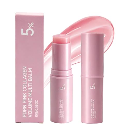 PDRN Pink Collagen Volume Multi Balm Stick 2 Pack Hydrating Wrinkle Balm for Face & Body PDRN Pink Collagen Volume Multi Balm for Under Eyes Neck Lips & Fine Lines Plumping Radiance Care