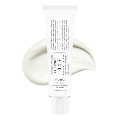 Image of Dr.Althea 345 Relief Cream Face Moisturizer Korean Intensive Repair and Soothing Acne, Oily, Sensitive Skin Cream with Niacinamide, Panthenol for All Skin Types, (50ml)