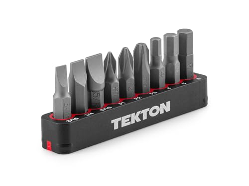 Image of TEKTON 1 /4 Inch Bit Set with Rail, 9-Piece | DZZ93004