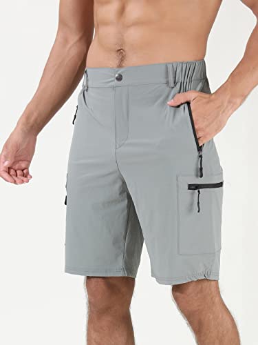 Suwangi Short cargo masculino de secagem rápida ao ar livre, atlético, viagem, pesca, golfe, tático,