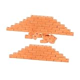 FUNOMOCYA 100 Stück Miniatur Ziegelsteine Rote Bausteine für DIY Puppenhaus Modellbau Leicht Stabil Fördert Kreativität und Motorische Fähigkeiten Beim Bauen von Miniaturhäusern