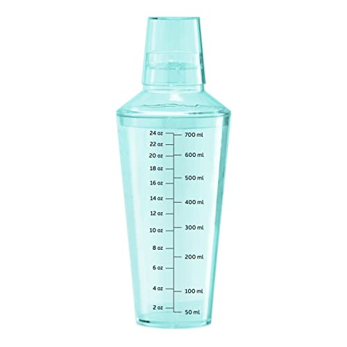 Oggi 7669.6 Clear Cocktail Shaker - 24 Oz / 700 Ml, Clear Durable Plastic Construction cover