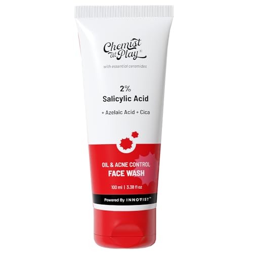 Chemist at Play 2% Salicylic Acid Face Wash For Oily Skin with Niacinamide | Prevents Acne & Removes Excess Oil | Sulphate Free, Anti Acne Face Cleanser | For Men & Women | 3.5 fl oz.