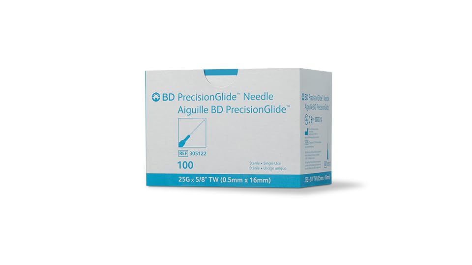 BD PrecisionGlide Needle, 25 G x 5/8 in. #305122 (100 Count)