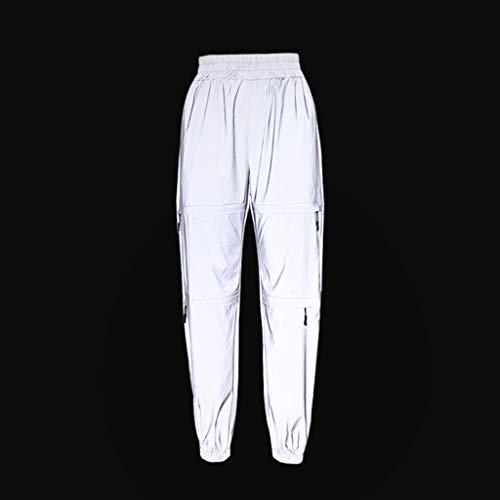 LISTHA Reflective Cargo Pants Women Overalls Street Shot High Waist Trousers - Thumbnail 2
