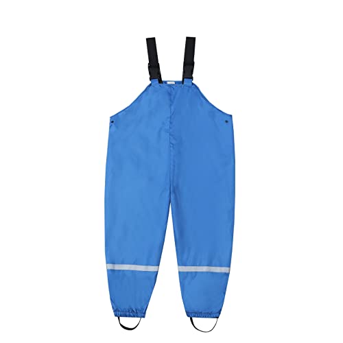 Zannycn Pantalones de lluvia a prueba de viento para exteriores para niños y niñas, pantalones de lluvia impermeables, azul, 2-3 Años