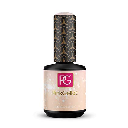Pink Gellac Shellac Gel Nagellack 3er Set UV LED Lampe | 144 Romantic Pink Rosa Rose 15 ml + Base Coat Extend 15 ml… – Bild 4
