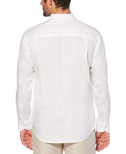 Cubavera Men's Long Sleeve 100% Linen Shirt With Pintuck Detail, Spread Collar, Relaxed Fit, Lightweight & Breathable2
