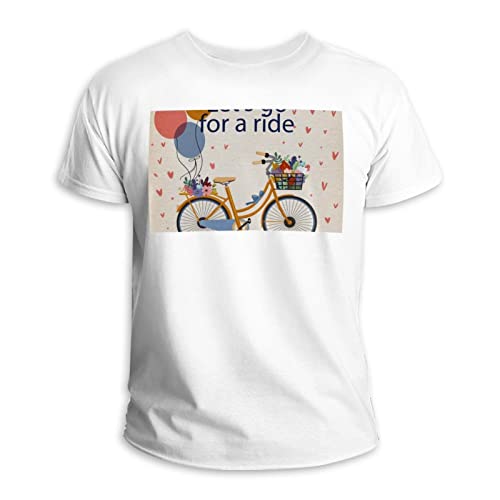 T-shirt col rond en coton haut de gamme imprimé cœur et fleurs