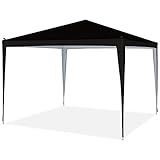 OUTDOOR WIND 10'x10' Canopy Tent Outdoor Portable Gazebo Canopy Shade Tent Wedding Party Tent Camping Shelter Gazebos with Carrying Bag(Black)