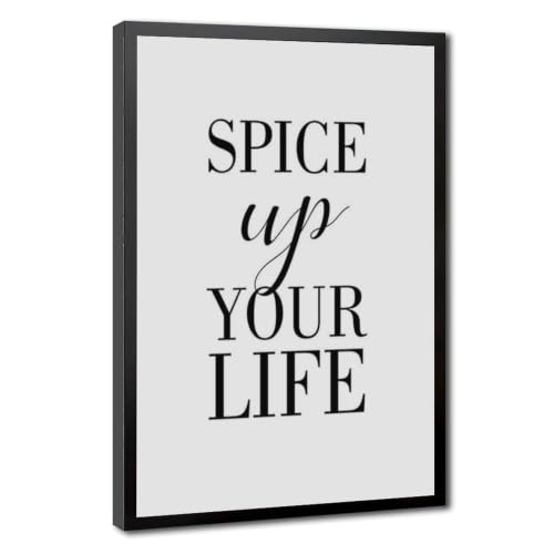 Poster sur toile Spice Up Your Life cadre noir tableau décoration murale salon chambre