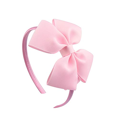 Lovefairy Girls Fashion Pure Color Bowknot Headband Multicolor Optional for Travel Photography Daily Life (Pink)