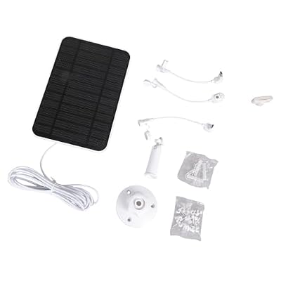 ENFONG Solar Panel for Observation Cameras with 3 Meter Cable and Adjustable Mount