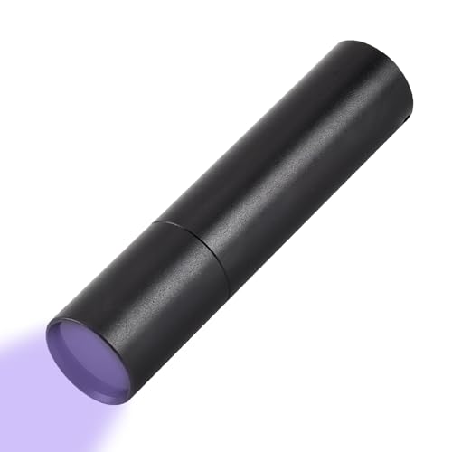 Povanjer Linterna UV de luz negra – Luz UV 3 modos, pequeña linterna para detección de manchas de mascotas, camping, detector de orina para perros y gatos, manchas secas, limpieza