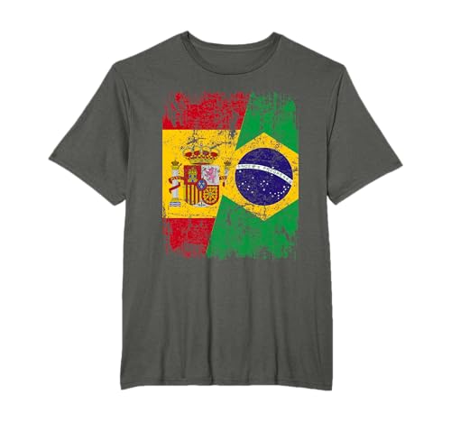 BRASIL ESPAÑA BANDERA de la AMISTAD BRASIL Camiseta