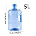 KUYYFDS 5L Water Jug Reusable Plastic Water Bottle Large Capacity Water Pitcher Container Water Bottle Container for Drinking Bathing Camping Hiking