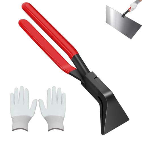 Falzzange 45 Abkantzange Maulbreite 6 cm Biegezange Blechbiegezange Biegezange Breit Falzzangen Blechzange Falzzange mit Griff und Handschuhe Zum Biegen und Glätten von Blechen