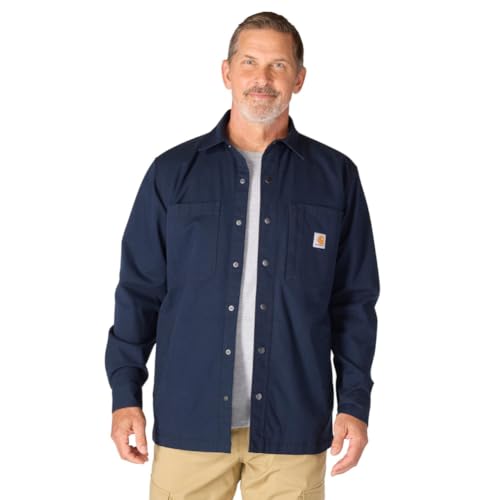 Carhartt Men's Rigby Relaxed Shirt Jac, Navy, Small