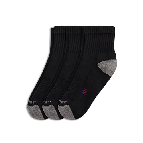 Jockey Women's Socks Women's Made in America* Quarter Socks - 3 Pack, Black, 6-10