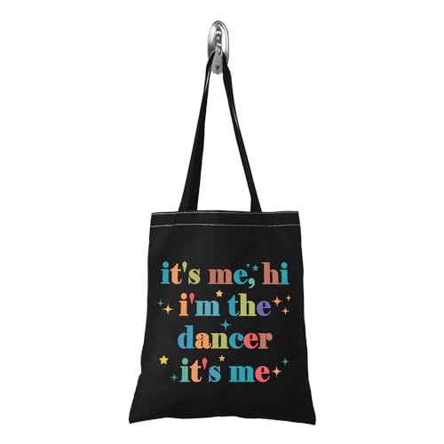 TSOTMO Bolsa feminina Dancer Merch It's Me I'm The Dancer Coach Dance Teacher, Bege, 6.3 x 8.27 x 0.39 inches, Bolsa Blk-dancer