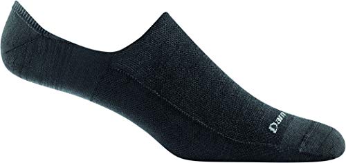Darn Tough Vermont Men's Topless Solid No Show Hidden Lightweight Lifestyle Sock (Style 6055) - Black, Large