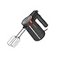 Grundig HM 5320 Handmixer, 425 W Leistung, 5 Geschwindigkeitsstufen + Turbostufe, Hochwertige Edelstahl-Aufsätze, Spülmaschinengeeignetes Zubehör, Grau/Terracotta