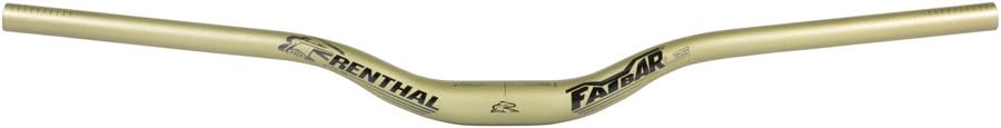 Renthal FatBar Lite 35 Handlebar | Lightweight Aluminum Trail, XC & Enduro MTB Bar with 40mm Rise, 760mm Width, Gold Finish, V3 Durability, Laser Etched Positioning & Corrosion-Resistant Anodized Fini