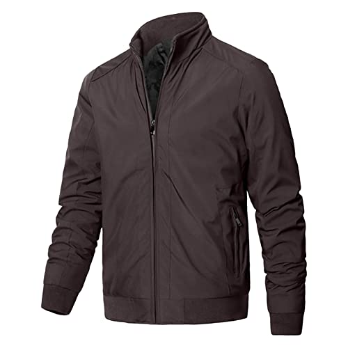 Coupe-Vent Léger pour Hommes Col Montant Contre le Froid de l'Hiver