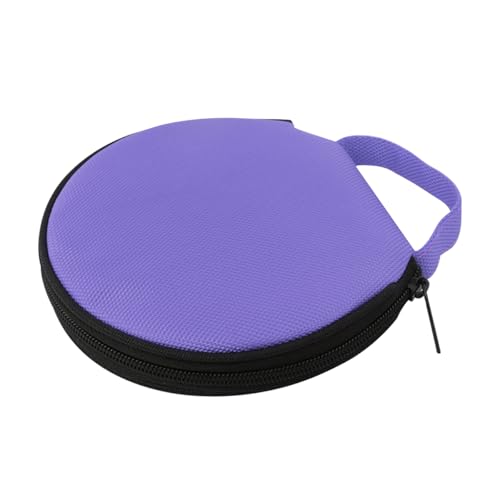 SWPHRT Car CD Case, 20-Capacity Zipper Vehicle DVD Disc Storage Organizer Binder for Travelling, Portable Automotive CD Protective Case Holder Wallet, Universal for SUV Van Truck (Purple)