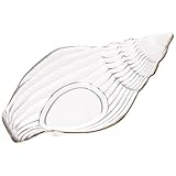 Assiette à dessert – design unique en forme de conque, décorative et ornementale, reflète votre personnalité et vos goûts, plats de service en verre