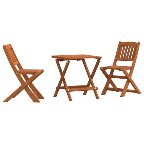 GeenYuu Juego de muebles de jardín para niños de madera maciza de eucalipto con mesa y sillas plegables, juego de muebles de jardín resistente a la intemperie, para terraza, balcón, juego de comedor