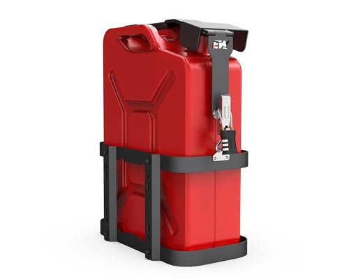 ELITEWILL Gas Can Holder 5 Gallon / 20 Liter Steel Jerry Can Mount Brackets Fit for Water Container Lockable Mounting Bracket for Camping, RV, and Overlanding