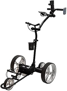 Cart-Tek Yellowstone Electric Golf Caddie with Remote Black Lithium Battery Electric Golf Caddy w/Free Accessory Bundle! Let Be Your Caddy!