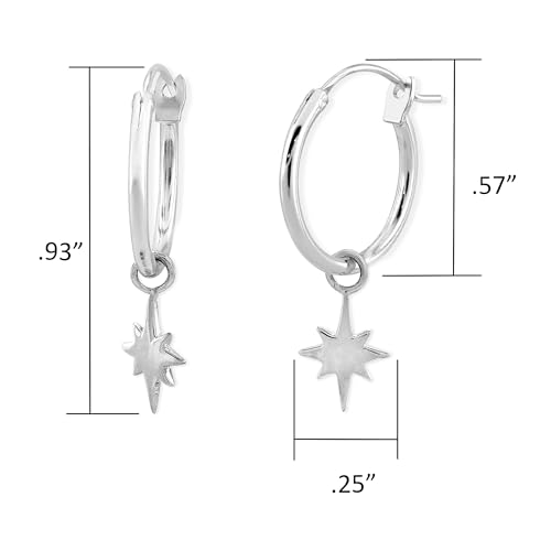 Boma Jewelry Sterling Silver Star Endless Hoop Earrings3
