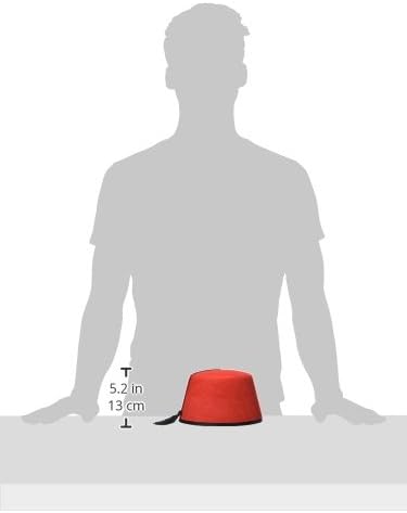 Smiffys Fez Hat with Black Tassel - Red