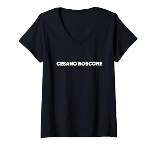Donna Cesano Boscone, Comune Quartiere, F205, CAP MILANO MILAN Maglietta con Collo a V