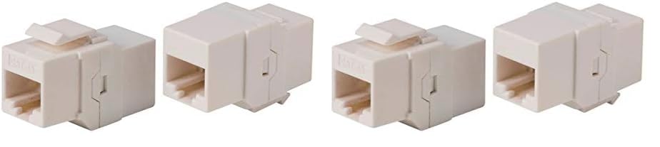 Monoprice Acoplador en línea Keystone Cat6A UTP RJ45-RJ45 (paquete de 2)