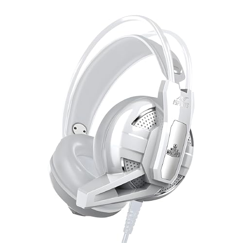 Image of Ant Esports H520W Lightweight Gaming Over Ear Wired Headphones with Mic| 3.5MM Jack |50 MM Drivers | Compatible with PC / PS4 / Xbox One /Nintendo /Mobile (White)