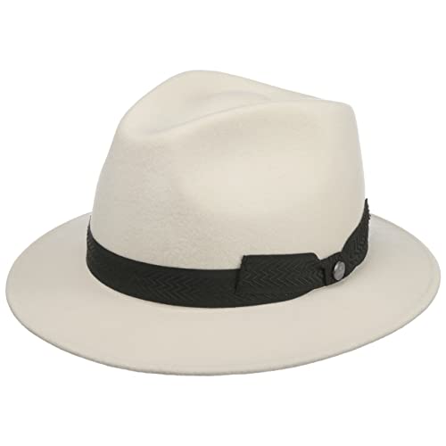 Lierys White Patterson Traveller Wool Hat Women/Men White 6 7/8