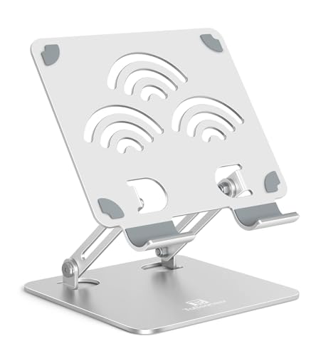 ToBeoneer Tablet Stand, Adjustable Tablet Holder for Desk, Premium Aluminum Portable Holder for iPads, Kindle, Switch, and Smartphones, Fits 4-12