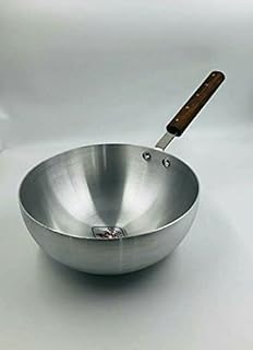 Master Cook Aluminium Deep Biryani Pan with Wooden handle 26cm (No.3) Restaurant Catering Home