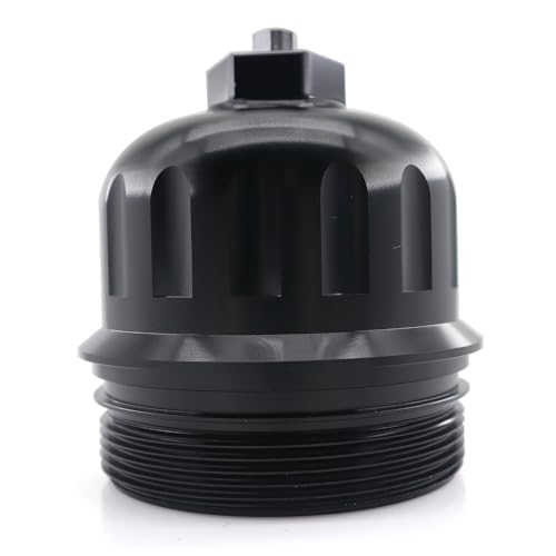Fuel Filter Housing Cap Aluminum with Drain Plug Compatible with 2017-2020 GM Duramax 6.6L L5P Chevy Silverado/GMC Sierra 2500HD 3500HD - Thumbnail 2