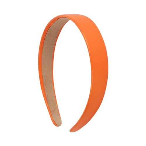 Accessoires Motique Bandeau Cuir Végan 1 Pouce Orange