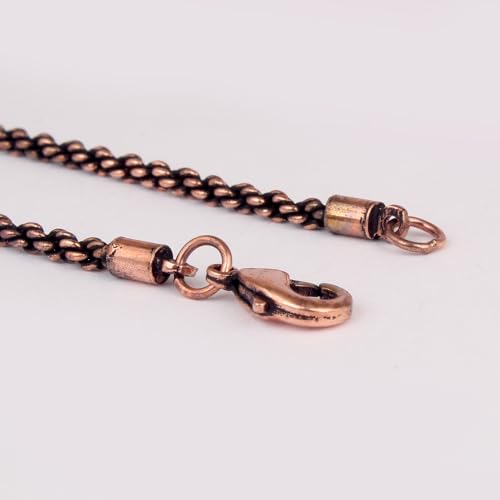 Solid Copper Rope Chain Pure Copper Oxidized Rope Chain Necklace Handmade Copper Chain Necklaces For Women And Mens Chain3