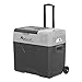 Alpicool CX50 50 Liter Kühlbox 12V tragbarer Kühlschrank elektrische Gefrierbox klein Gefrierschrank für Auto camping, Lkw, Boot und Steckdose mit USB-Anschluss/Teleskopstange/Rad