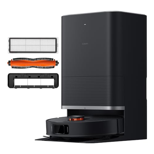 XIAOMI Robot Vacuum X20 Max - 8000 Pa Suction Power, Dual Mop System with Hot Water Cleaning and Drying, 75 Days Dust Capacity, 4 Cleaning Modes and 5200 mAh Battery for Smart, Thorough Cleaning